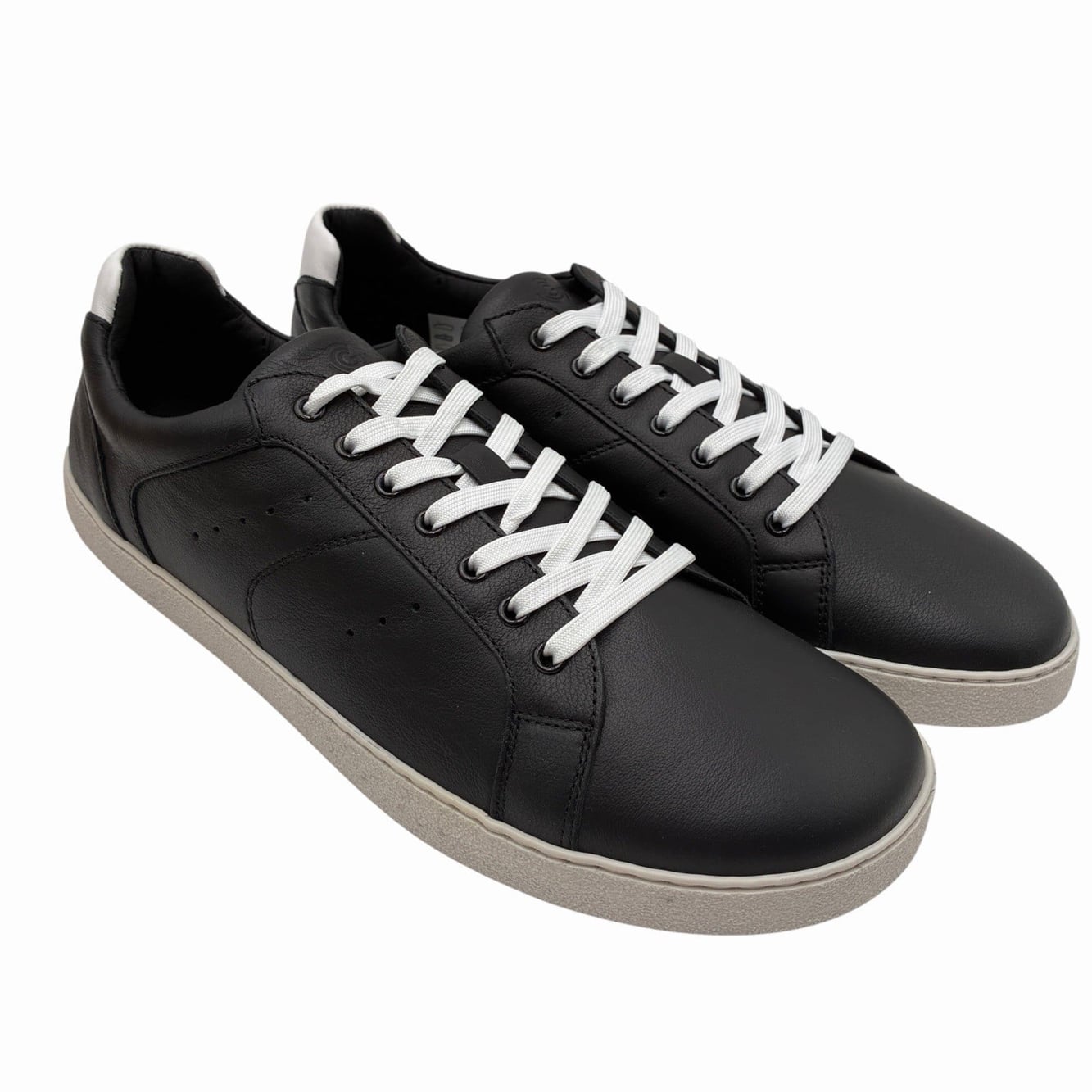 Groundies Universe Barefoot Sneakers Men’s Us 11.5 Eu 45 Black White Leather Nib — image 3 of 8